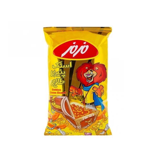 اسنک طلايي پنيري بزرگ مزپف