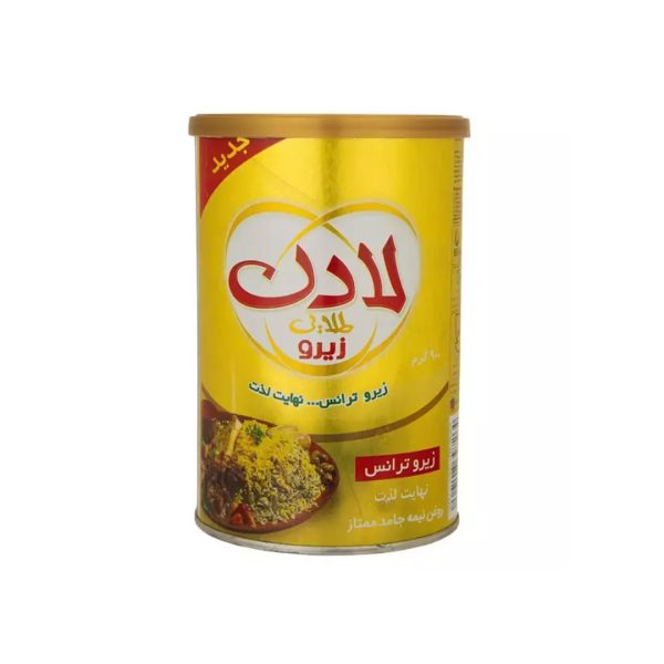 روغن طلايي نيمه جامد ممتاز حاوي ذرت 900 گرمي لادن