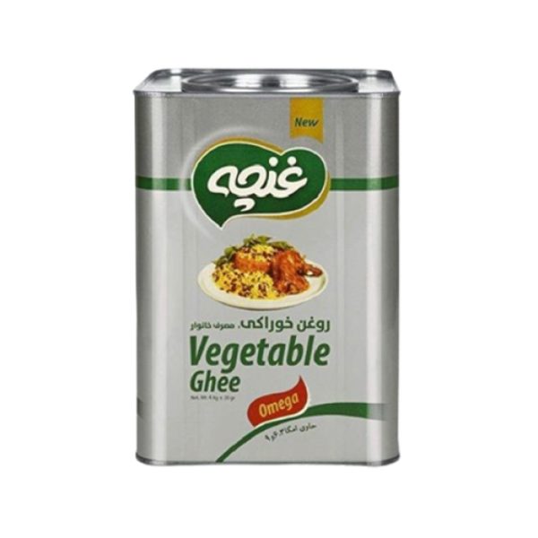 روغن نیمه جامد امگا چهارگوش 4 کیلویی غنچه