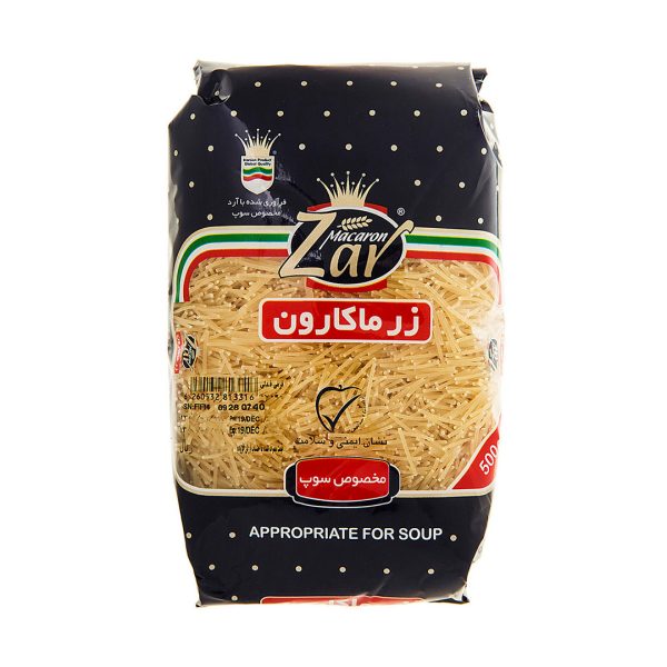 ماکارونی فیدلی 500 گرمی زر ماکارون