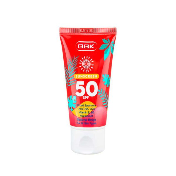 کرم ضد آفتاب تیوبی SPF50 رنگی 50 میل ببک