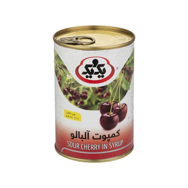 کمپوت آلبالو قوطي 420 گرمي يک و يک