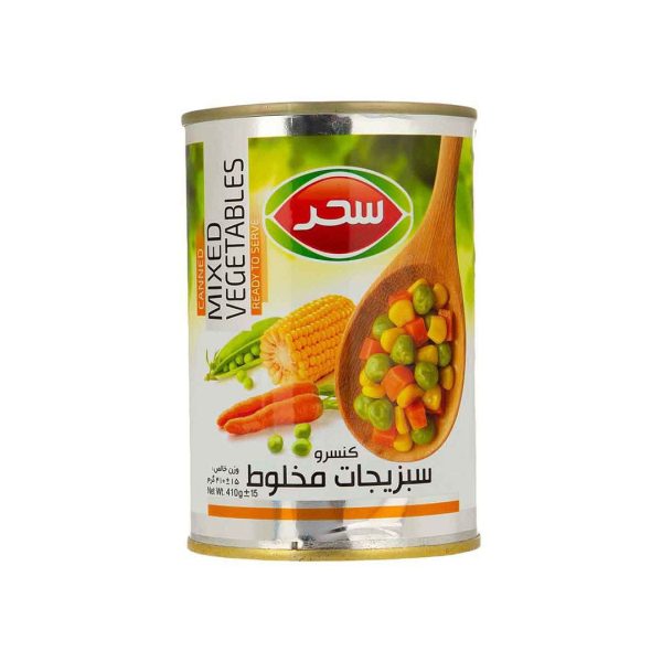 کنسرو مخلوط سبزیجات قوطی ایزی اوپن 410 گرمی سحر